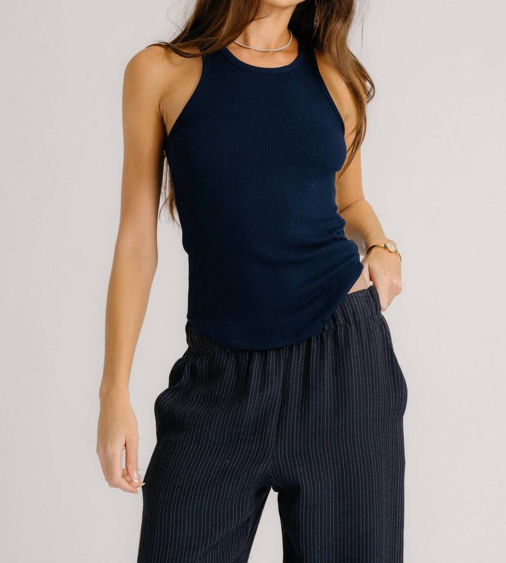 NEW SABLYN jameela racerback tank in midnight navy